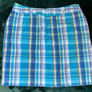 Chaps Women’s Plaid Short Cotton Skirt size 8